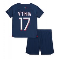 Paris Saint-Germain Vitinha Ferreira #17 Hjemme Trøje Børn 2023-24 Kortærmet (+ Korte bukser)